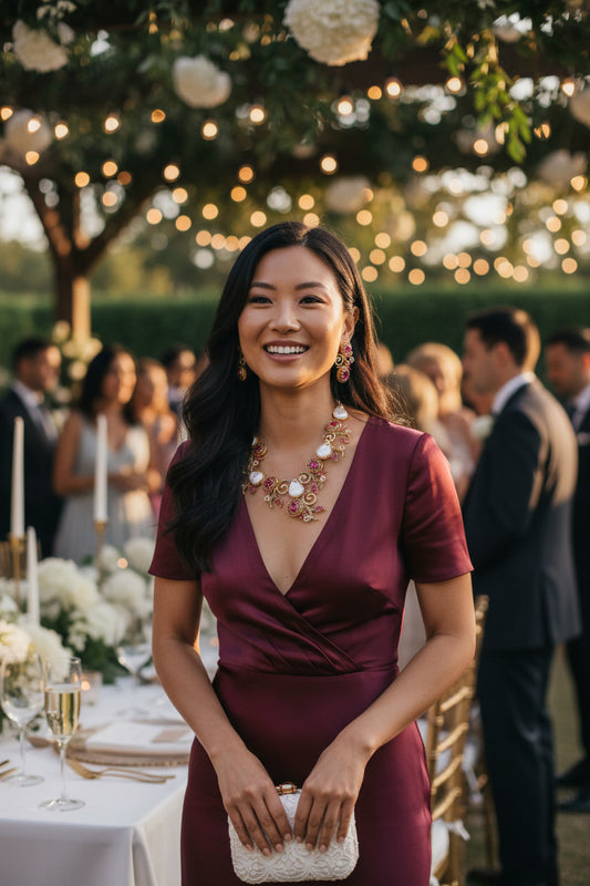 Elegant Blossom: Handmade Pearl & Emerald-Inspired Jewelry Collection