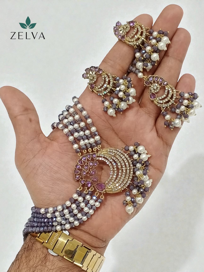 Verdant Grace: Handmade Gemstone & Pearl Jewelry Set