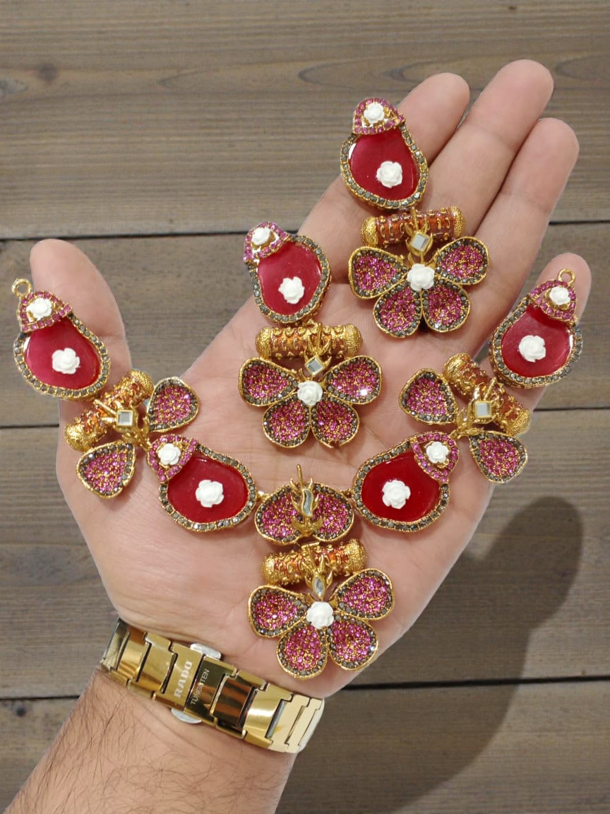 Emerald Bloom: Handmade Floral Jewelry Set