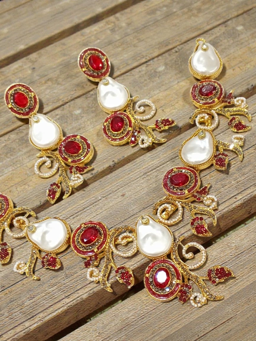 Elegant Blossom: Handmade Pearl & Emerald-Inspired Jewelry Collection