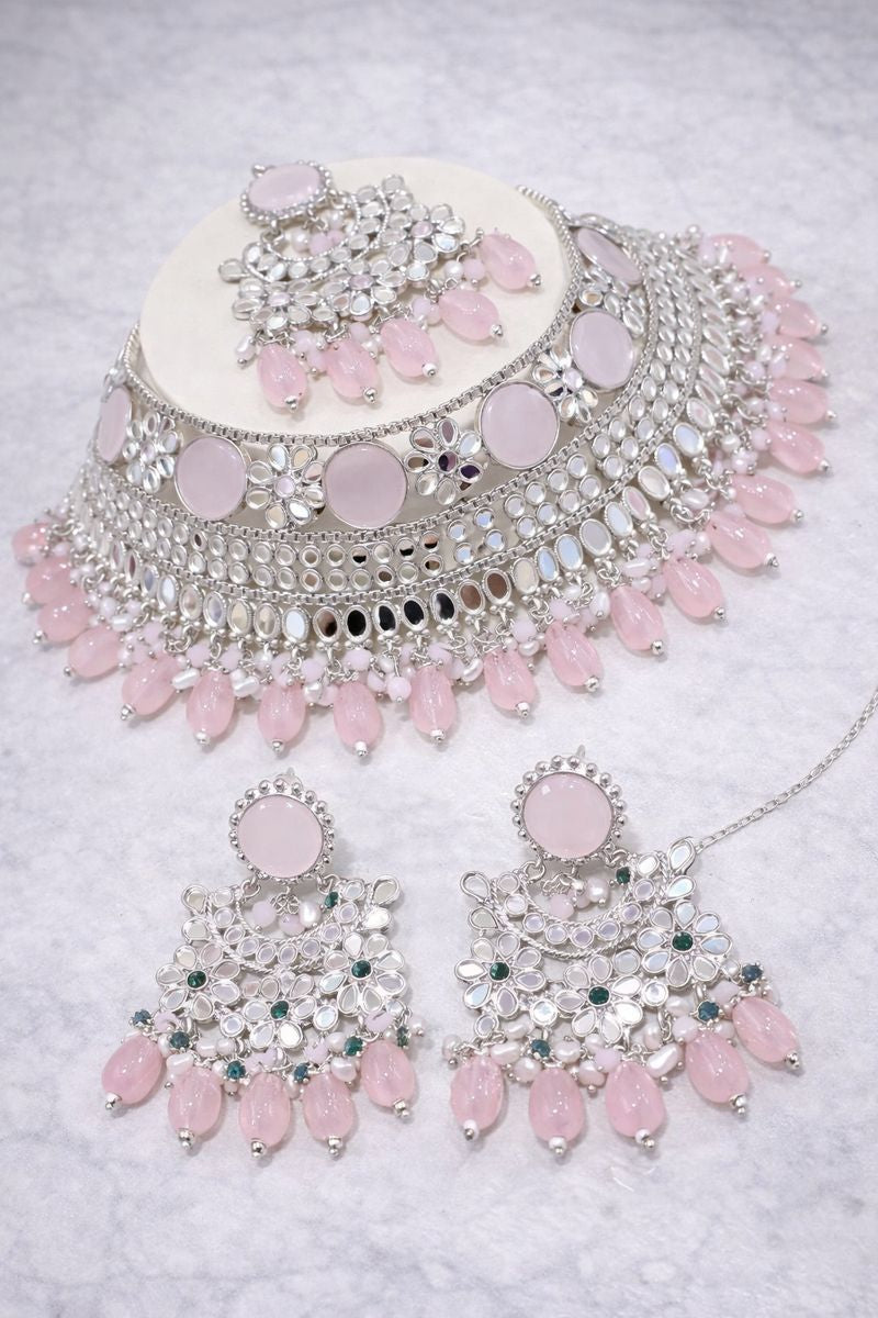 Mint Green Beauty: Handmade Gold-Plated Jewelry Set