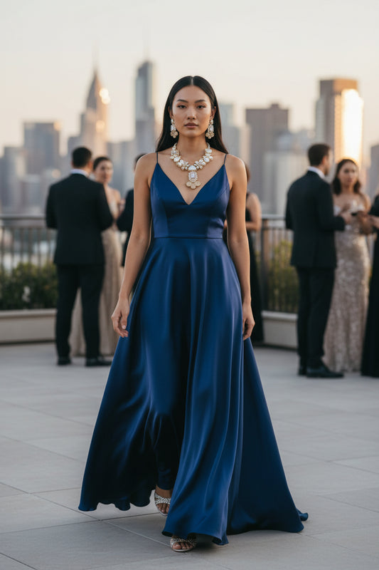 Royal Gemstones: Handmade Jewelry Set with Pearls and Precious Stones