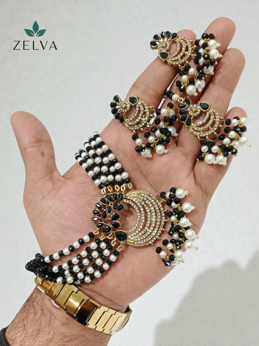 Verdant Grace: Handmade Gemstone & Pearl Jewelry Set