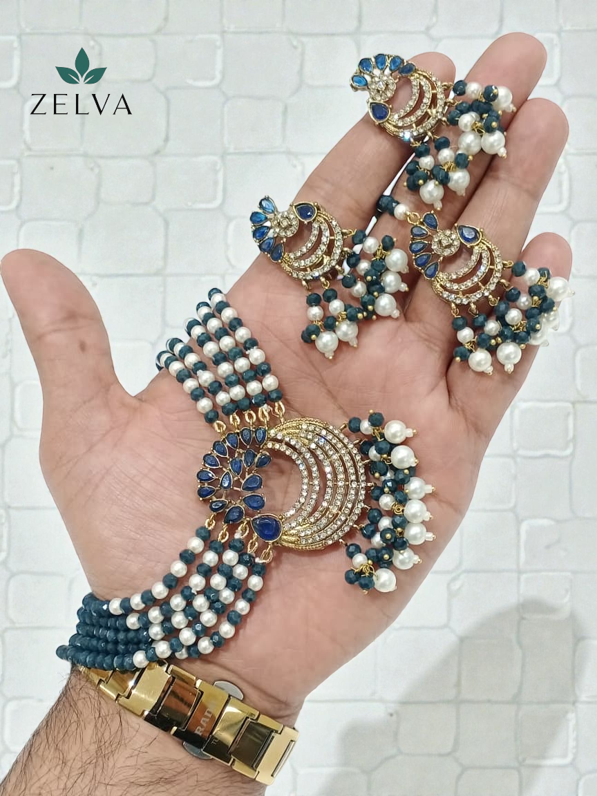 Verdant Grace: Handmade Gemstone & Pearl Jewelry Set