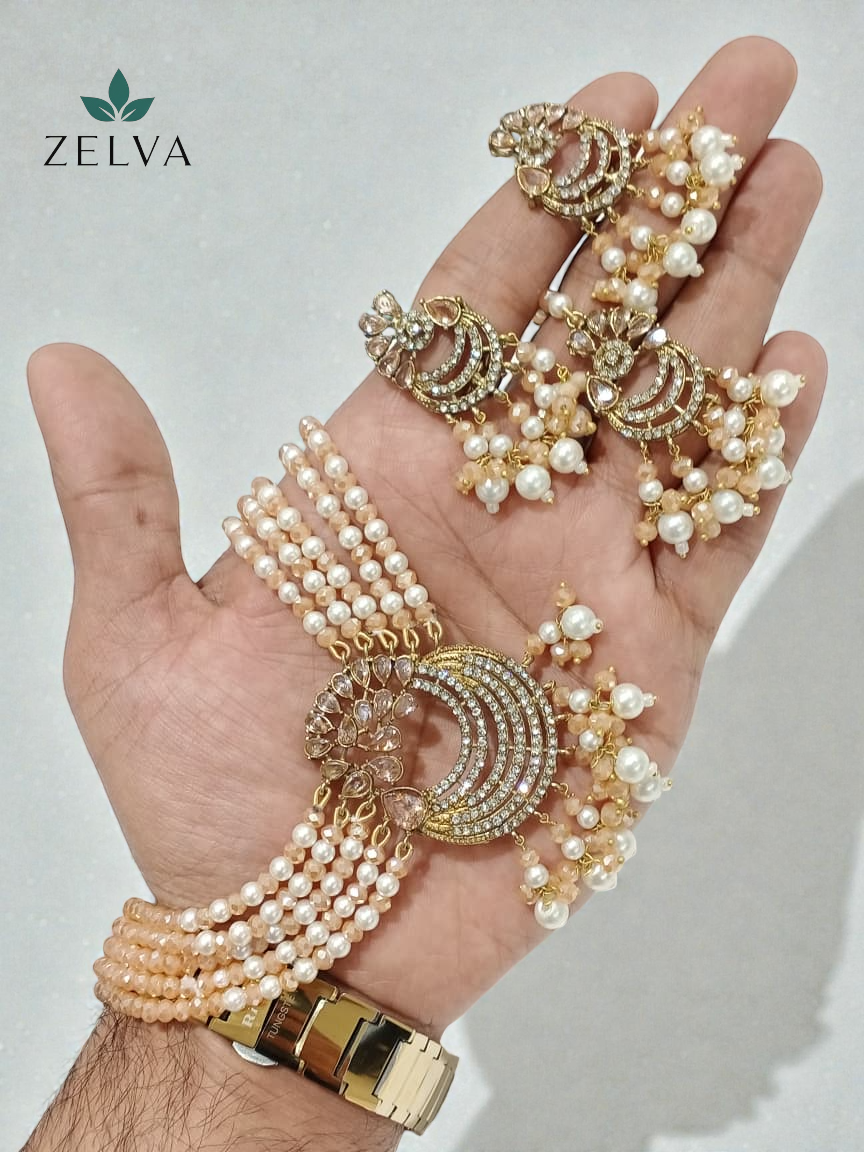 Verdant Grace: Handmade Gemstone & Pearl Jewelry Set