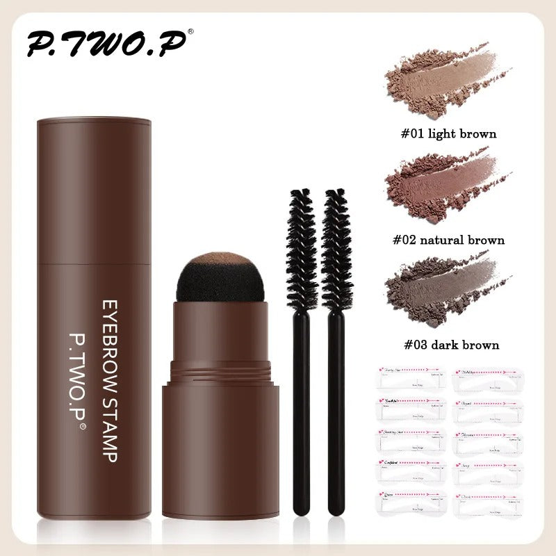 Eyebrow Powder Stamp Shaping Kit Waterproof Long Lasting Makeup