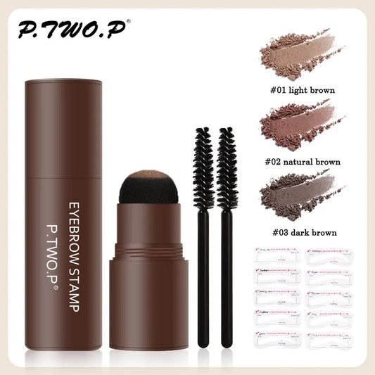 Eyebrow Powder Stamp Shaping Kit Waterproof Long Lasting Makeup
