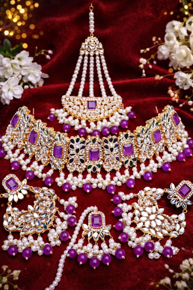 Exquisite Handmade Bridal Jewelry Set – Necklace, Earrings