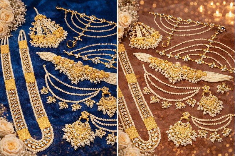 Affordable Bridal Elegance Jewellery Set – Necklace, Earrings, Bracelets & More