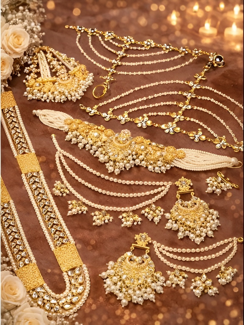 Affordable Bridal Elegance Jewellery Set – Necklace, Earrings, Bracelets & More