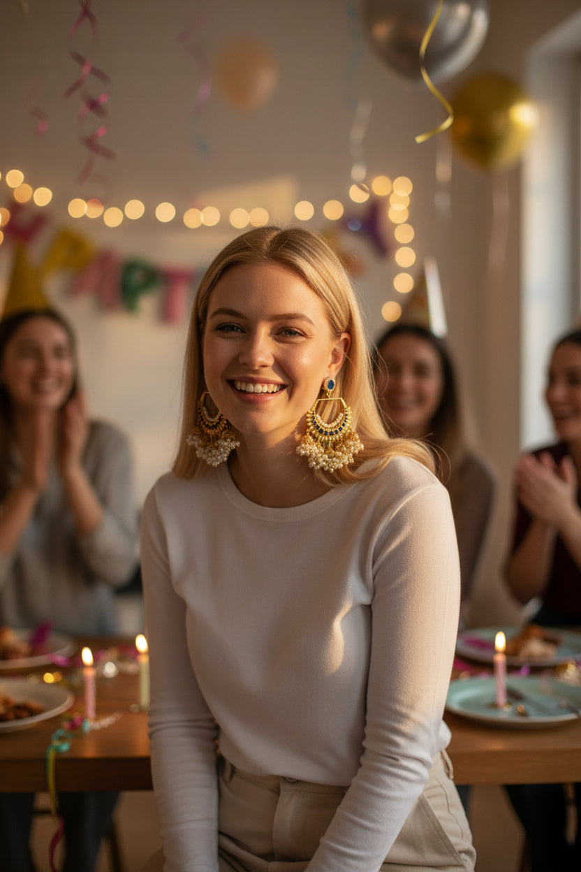 Royal Pearl Elegance: Handmade Earrings Collection