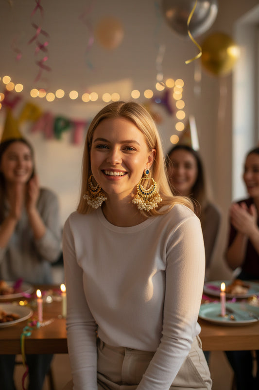 Royal Pearl Elegance: Handmade Earrings Collection