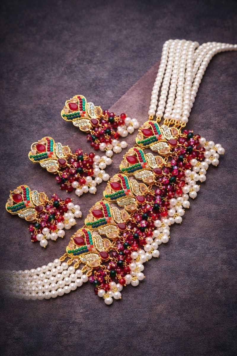 Royal Elegance: Multicolor Handmade Jewelry Set