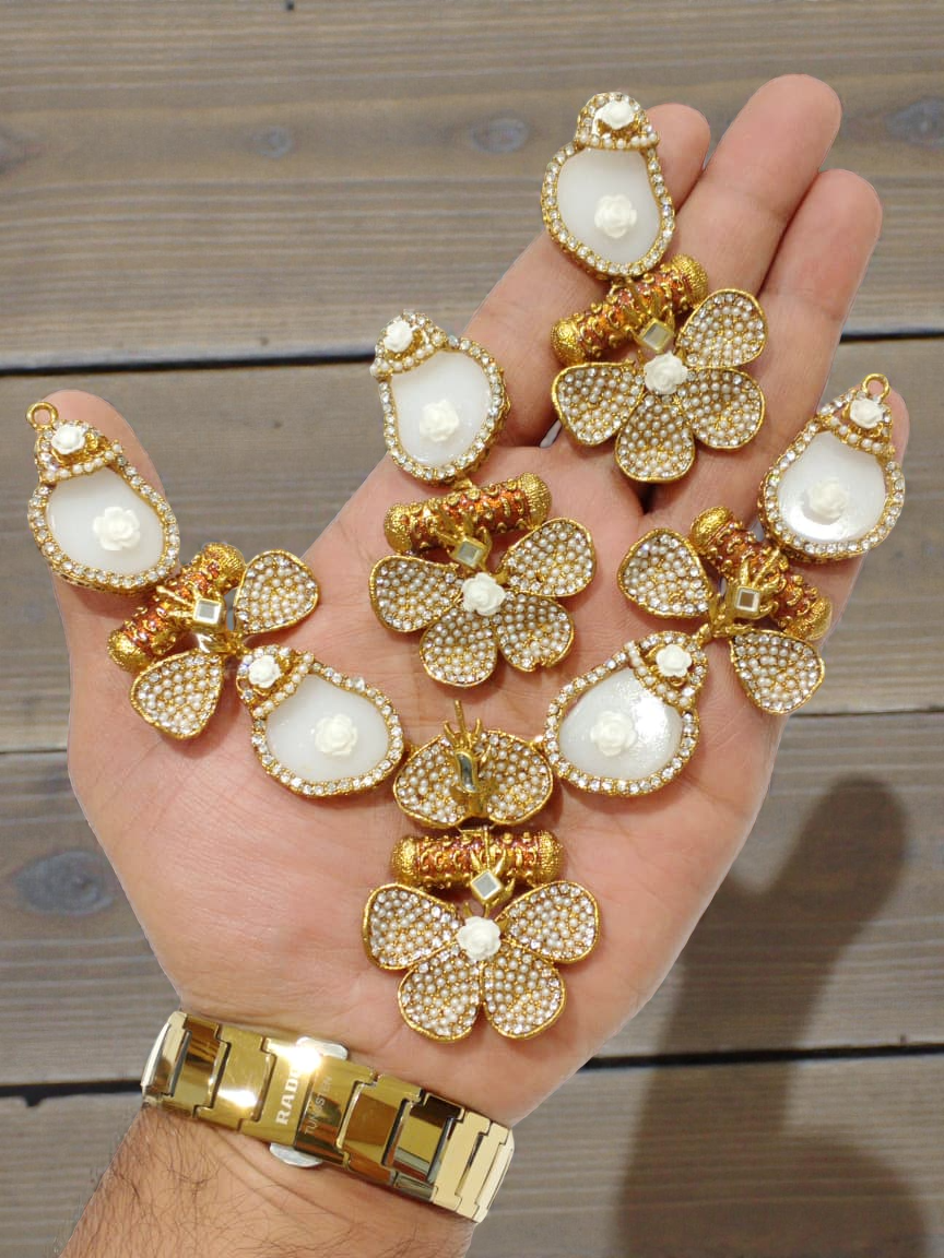 Emerald Bloom: Handmade Floral Jewelry Set