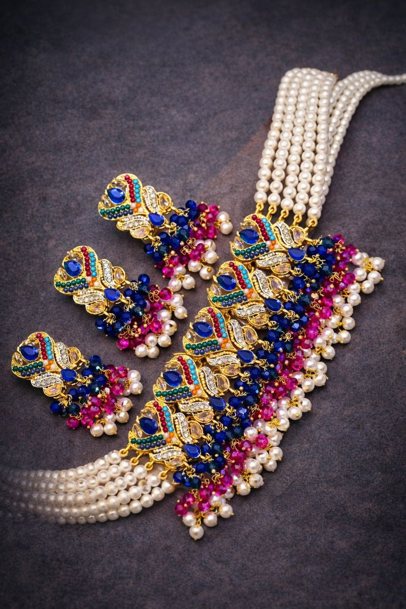Royal Elegance: Multicolor Handmade Jewelry Set