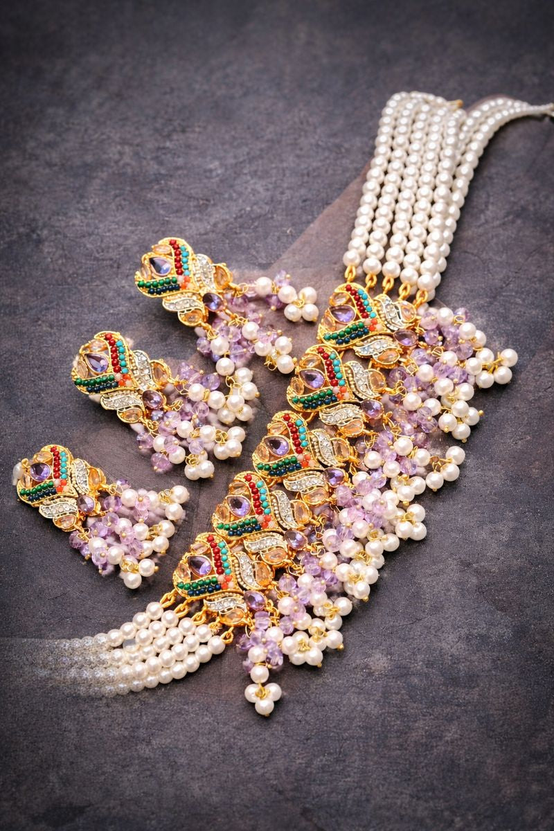 Royal Elegance: Multicolor Handmade Jewelry Set