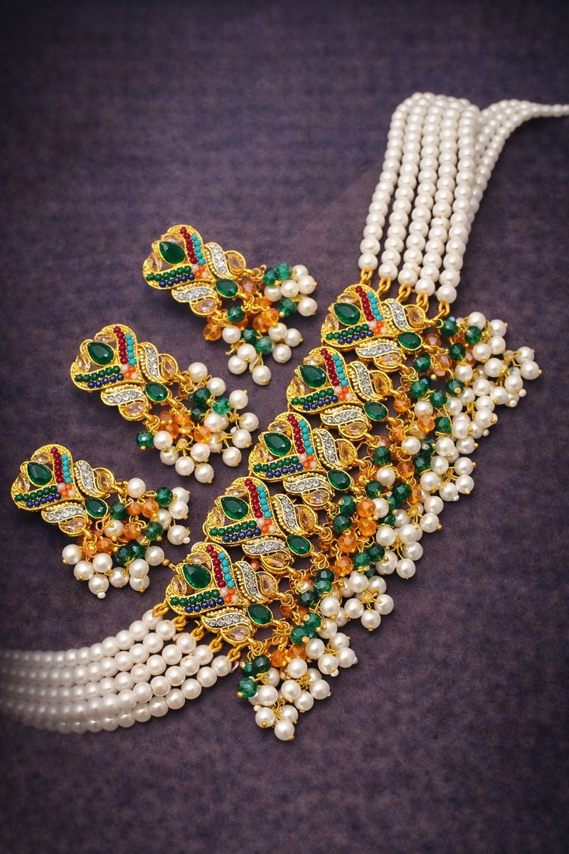 Royal Elegance: Multicolor Handmade Jewelry Set