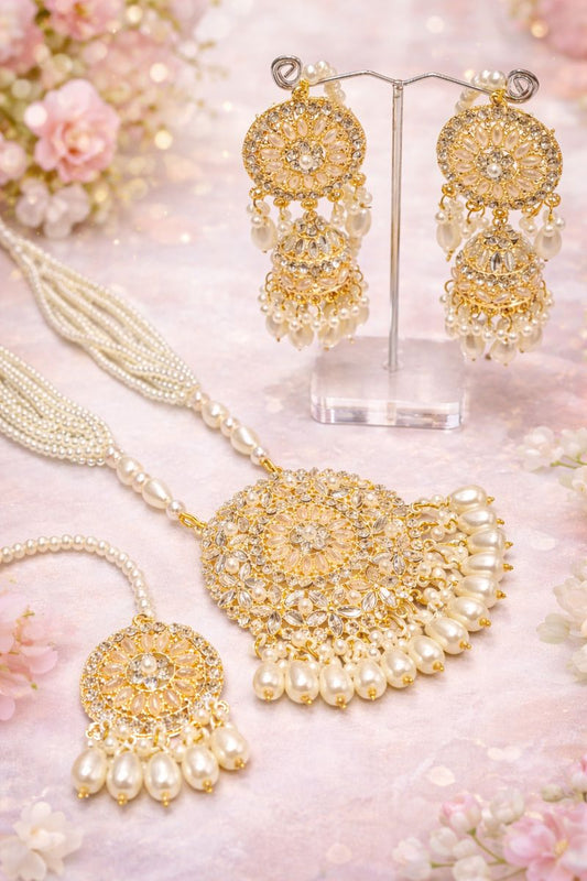 Handmade Pearl Mala Set – Luxurious & Timeless Jewellery