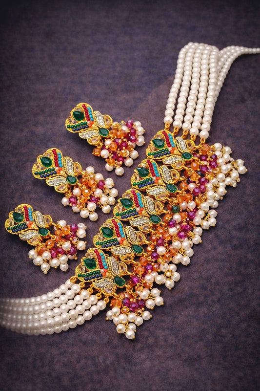 Royal Elegance: Multicolor Handmade Jewelry Set