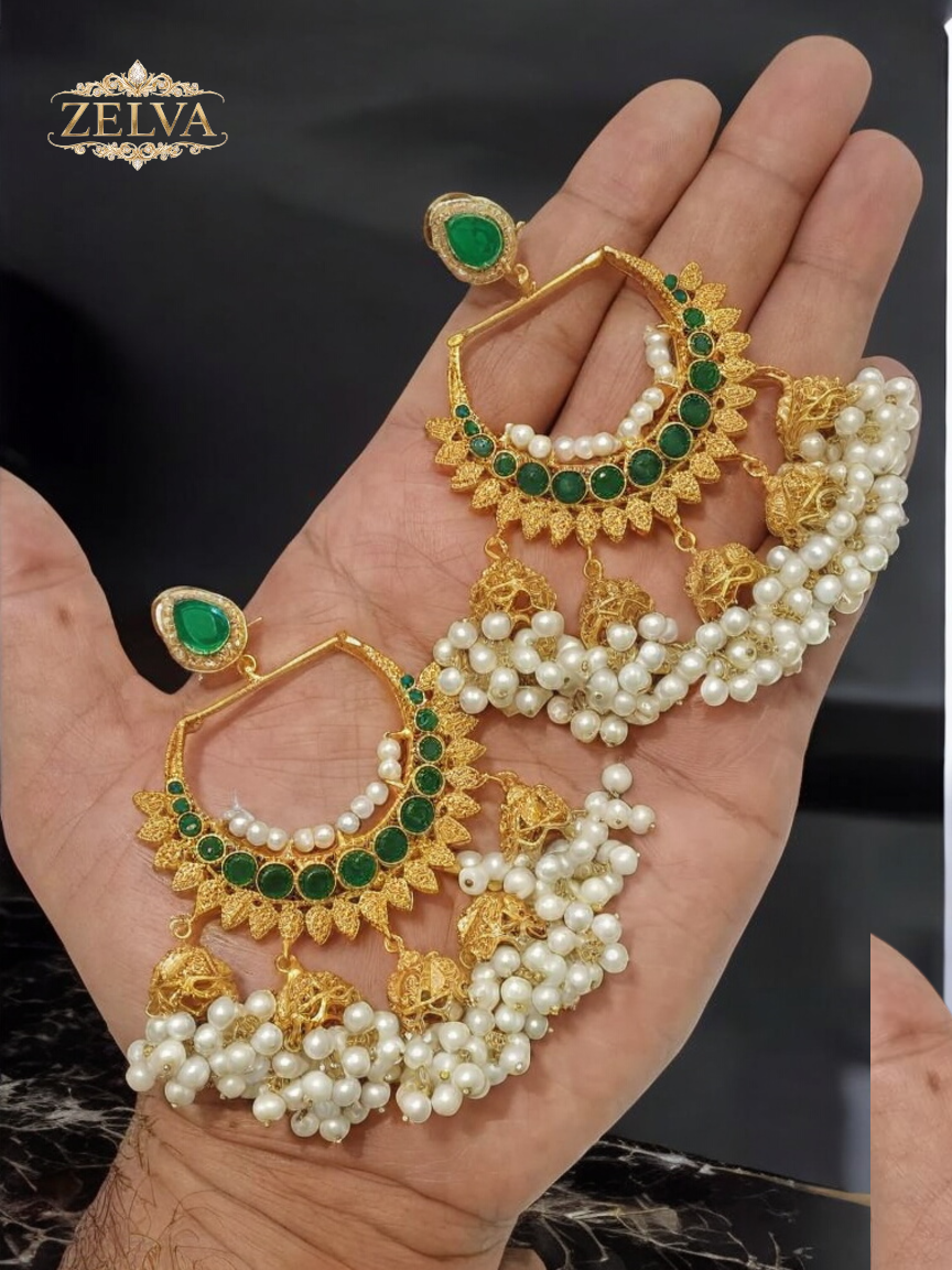 Royal Pearl Elegance: Handmade Earrings Collection