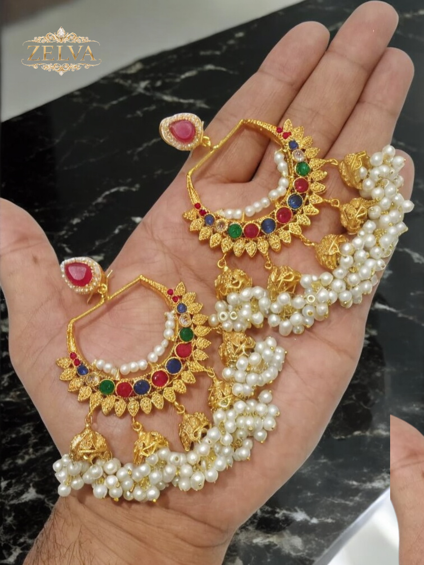 Royal Pearl Elegance: Handmade Earrings Collection