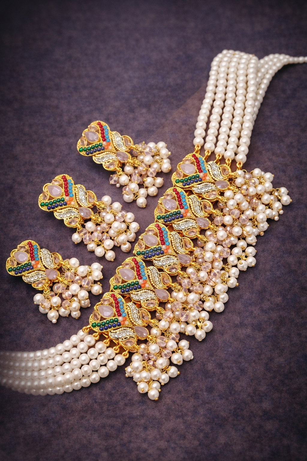 Royal Elegance: Multicolor Handmade Jewelry Set