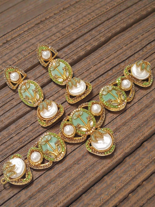 Handmade Jewelry Set with Pearls & Gemstones