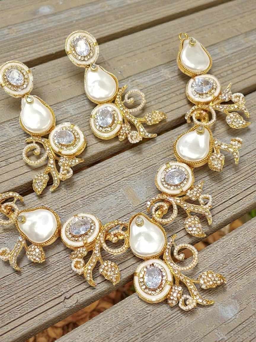 Elegant Blossom: Handmade Pearl & Emerald-Inspired Jewelry Collection