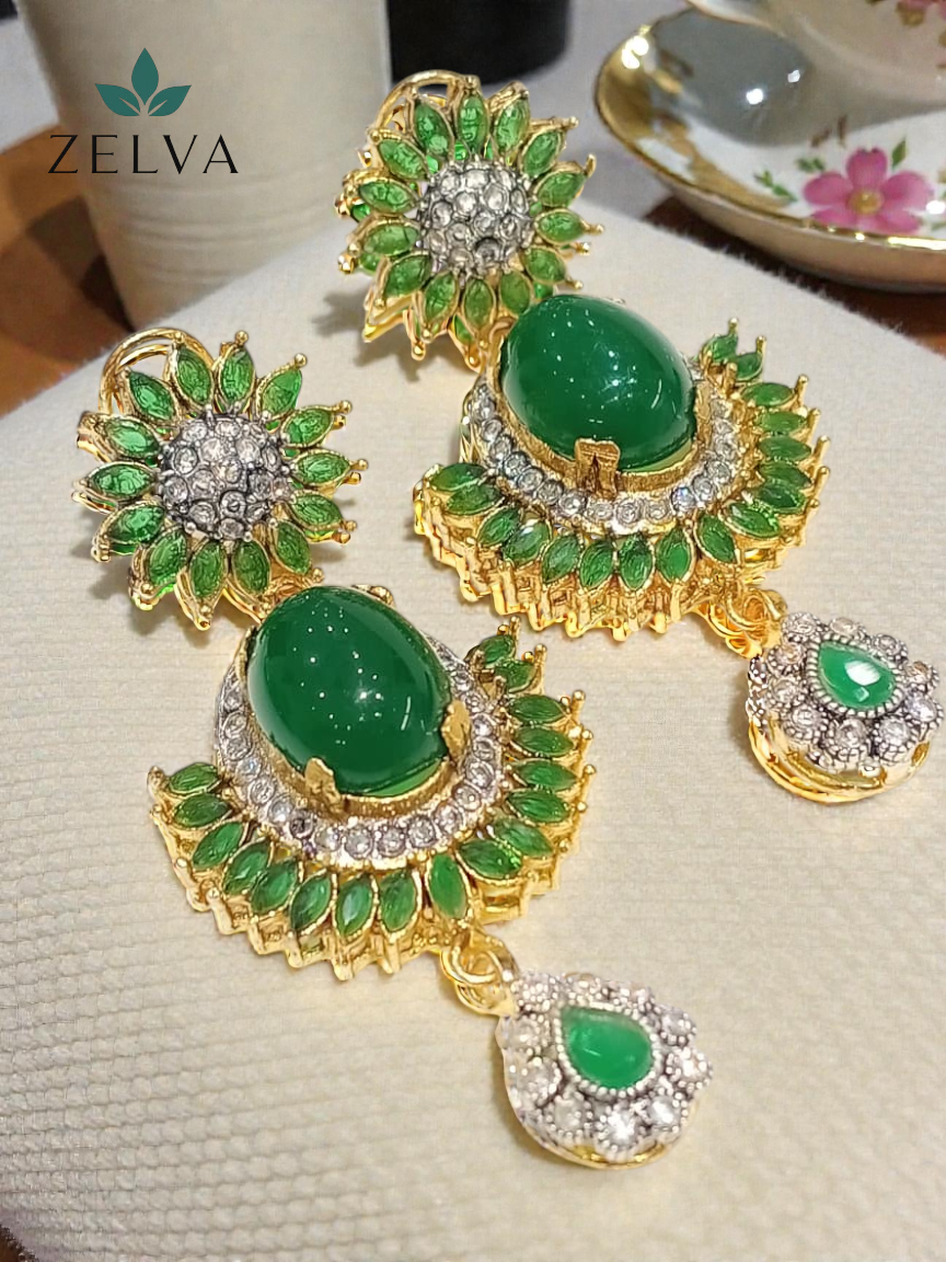 Golden Sunflower Elegance: Handmade Crystal Earrings