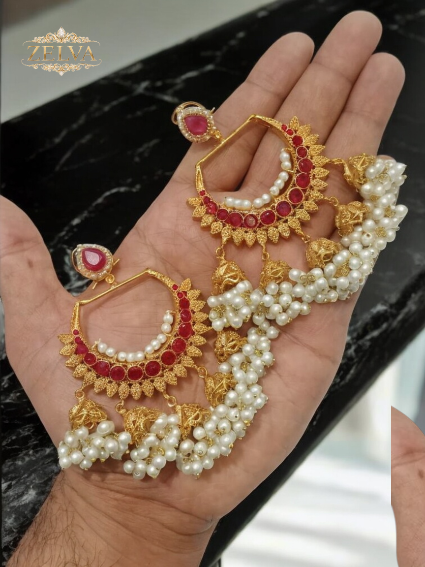 Royal Pearl Elegance: Handmade Earrings Collection