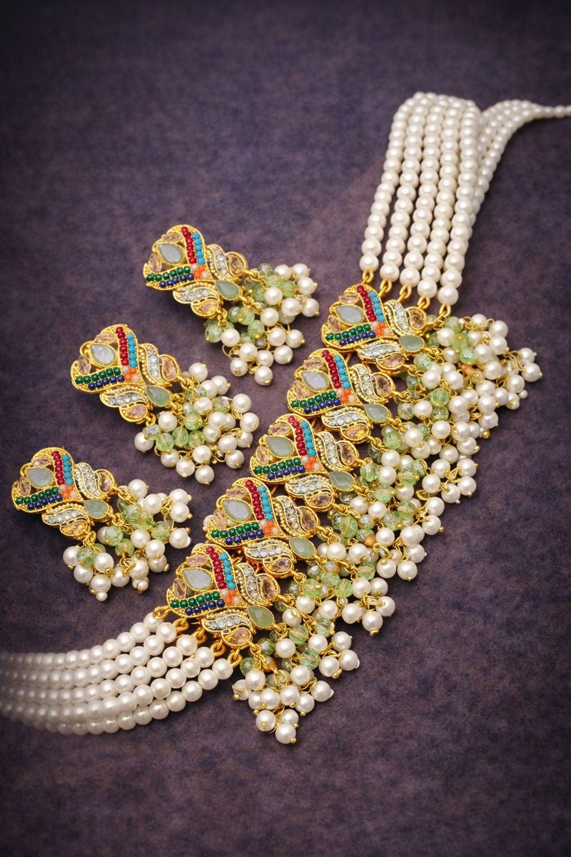 Royal Elegance: Multicolor Handmade Jewelry Set