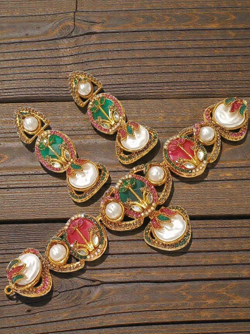 Handmade Jewelry Set with Pearls & Gemstones