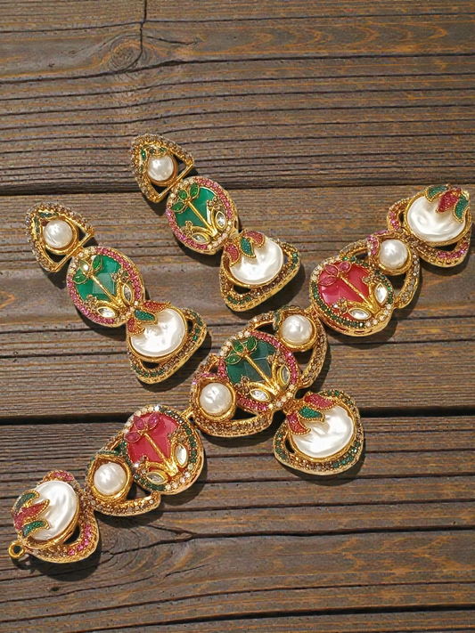 Handmade Jewelry Set with Pearls & Gemstones