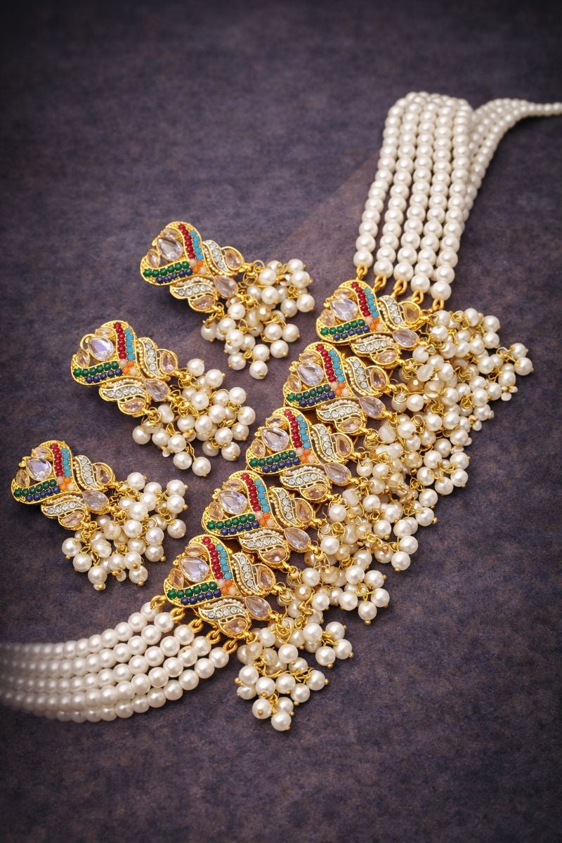 Royal Elegance: Multicolor Handmade Jewelry Set