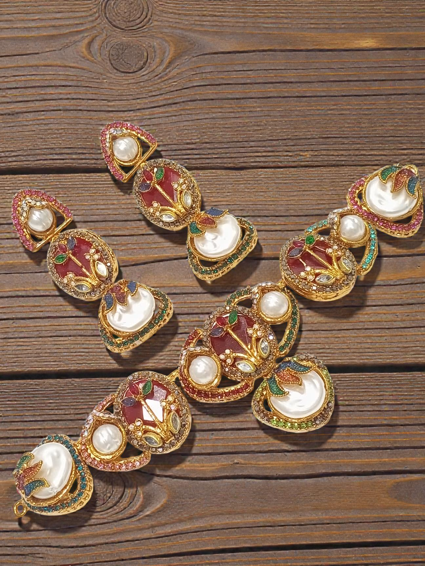 Handmade Jewelry Set with Pearls & Gemstones