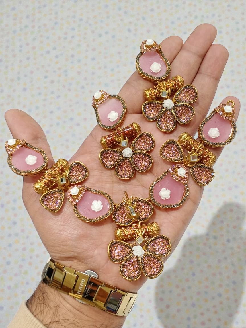 Emerald Bloom: Handmade Floral Jewelry Set