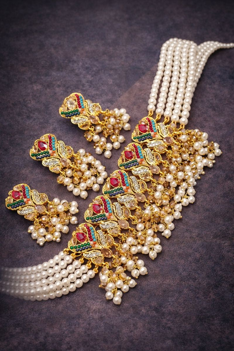 Royal Elegance: Multicolor Handmade Jewelry Set