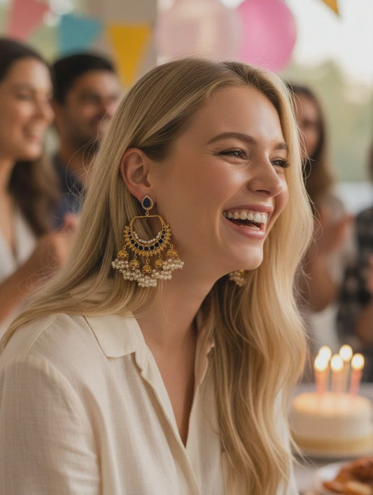 Royal Pearl Elegance: Handmade Earrings Collection